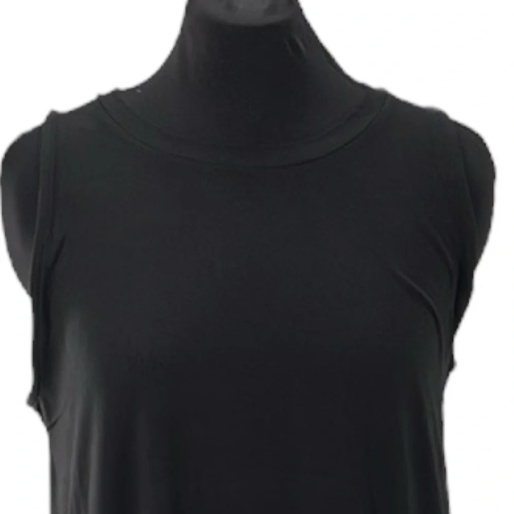 Zenana Black Maxi Dress with side pockets. - Picture 2 of 4